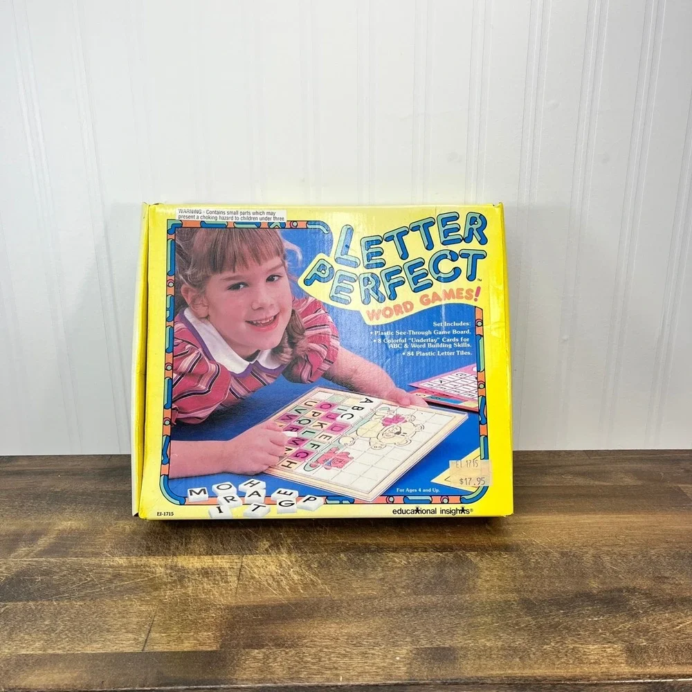 Vtg 1985 Letter Perfect Word Games in Box Educational Insights Ages 4+ Complete